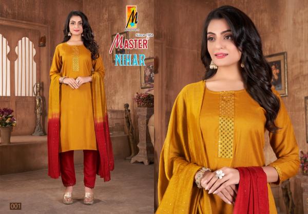 Master Nihar Regular Wear Kurti Pant And Dupatta Collection